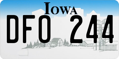 IA license plate DFO244