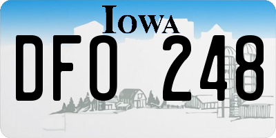 IA license plate DFO248