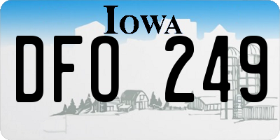IA license plate DFO249