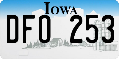 IA license plate DFO253