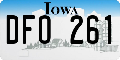 IA license plate DFO261