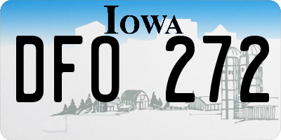 IA license plate DFO272