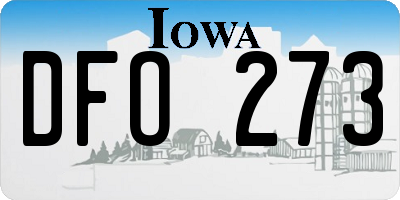 IA license plate DFO273