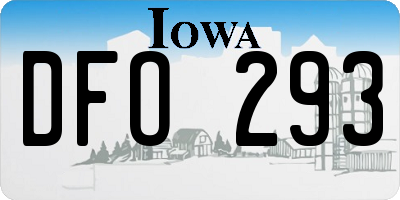 IA license plate DFO293