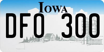 IA license plate DFO300