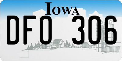 IA license plate DFO306