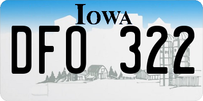 IA license plate DFO322