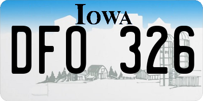 IA license plate DFO326