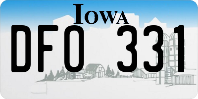 IA license plate DFO331