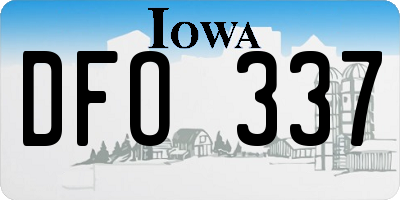 IA license plate DFO337