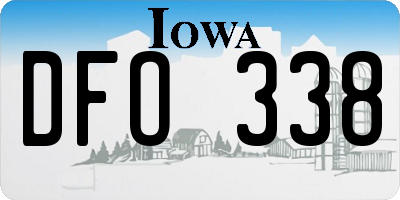 IA license plate DFO338