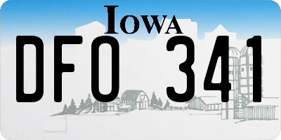 IA license plate DFO341