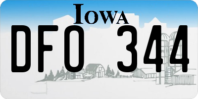 IA license plate DFO344