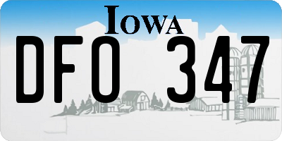 IA license plate DFO347