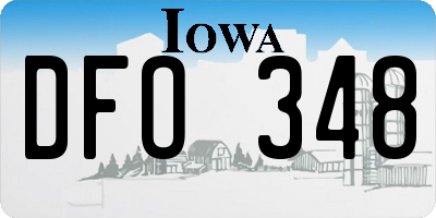 IA license plate DFO348