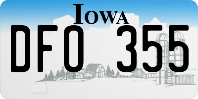 IA license plate DFO355
