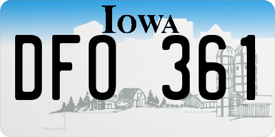 IA license plate DFO361