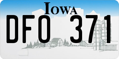 IA license plate DFO371