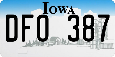 IA license plate DFO387