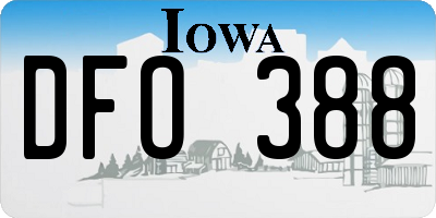IA license plate DFO388