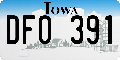 IA license plate DFO391