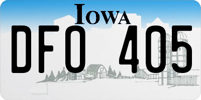 IA license plate DFO405