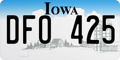 IA license plate DFO425