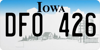 IA license plate DFO426
