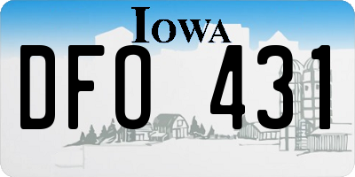 IA license plate DFO431