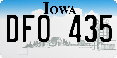 IA license plate DFO435