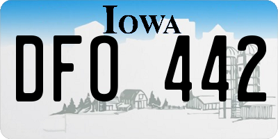 IA license plate DFO442