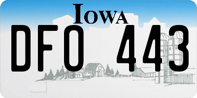 IA license plate DFO443