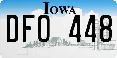 IA license plate DFO448