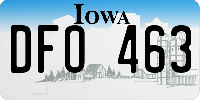 IA license plate DFO463