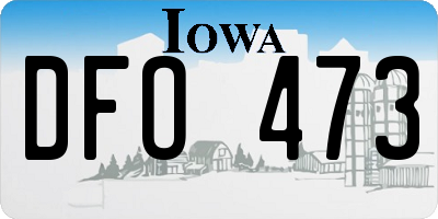 IA license plate DFO473