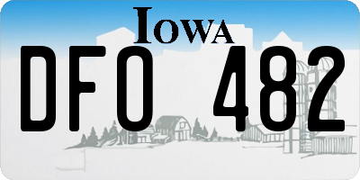 IA license plate DFO482