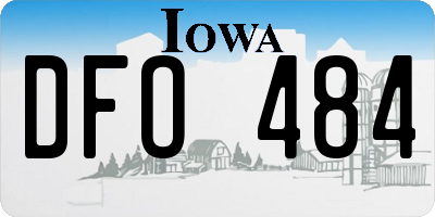 IA license plate DFO484