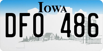 IA license plate DFO486