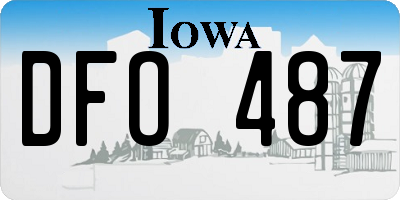 IA license plate DFO487