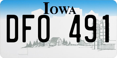 IA license plate DFO491