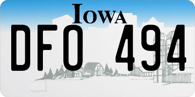IA license plate DFO494