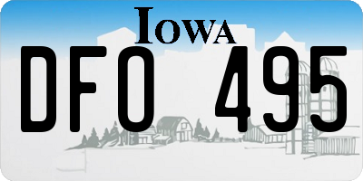 IA license plate DFO495