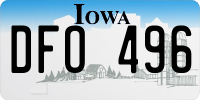 IA license plate DFO496
