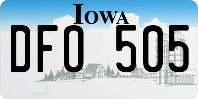 IA license plate DFO505