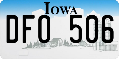 IA license plate DFO506