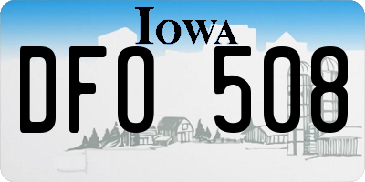 IA license plate DFO508