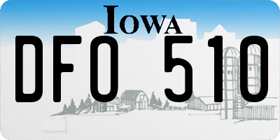 IA license plate DFO510