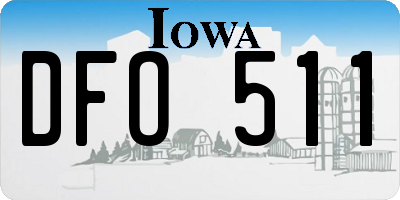 IA license plate DFO511