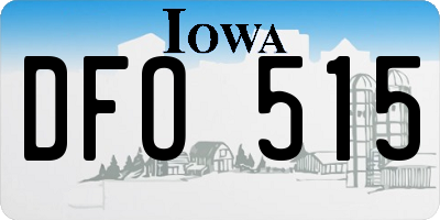 IA license plate DFO515