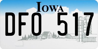 IA license plate DFO517